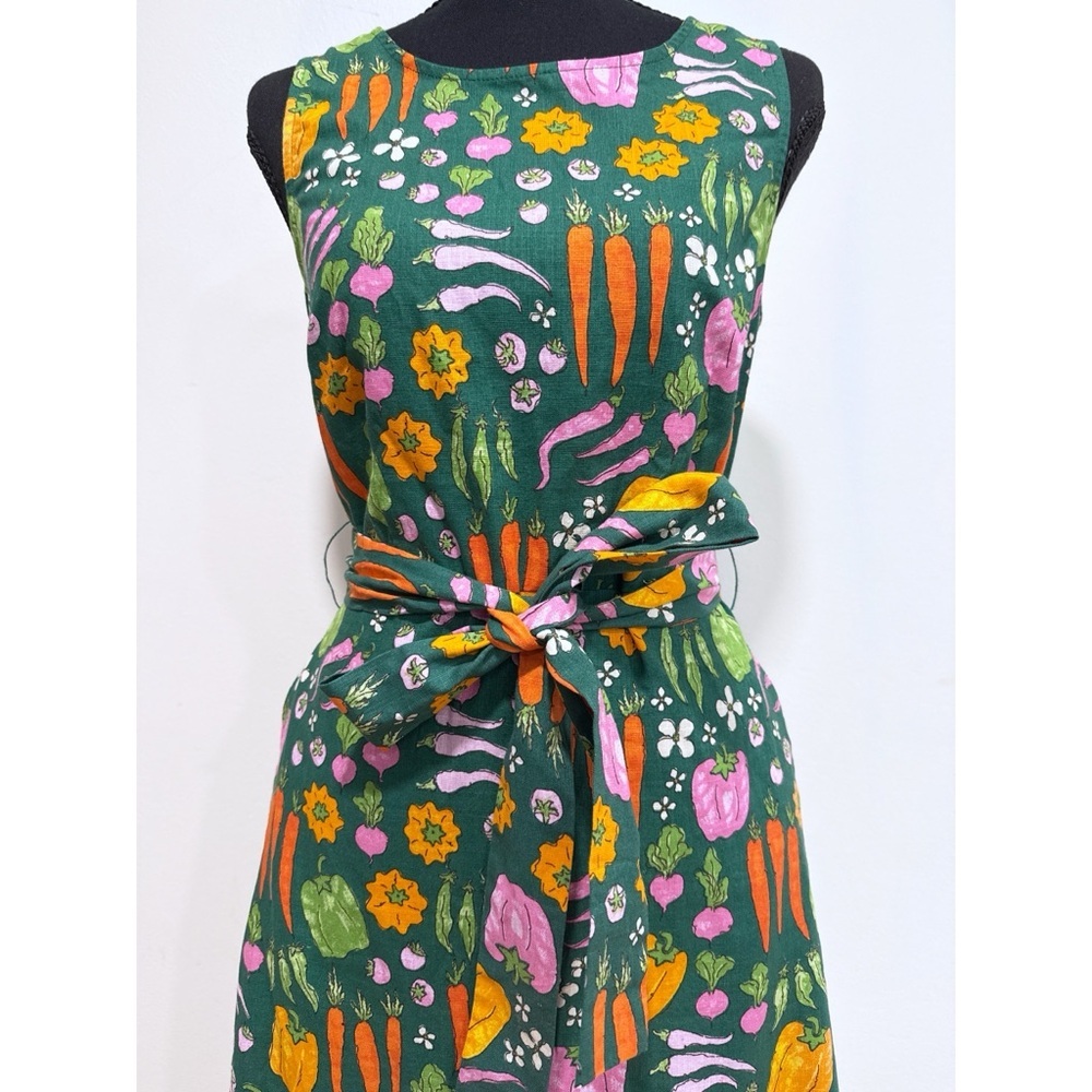 NWT Princess Highway Veggies Patch Garden Carrots Bellpepper Print Midi Dress 4​ - Picture 5 of 12